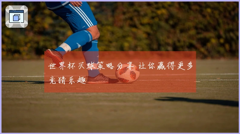世界杯买球策略分享 让你赢得更多竞猜乐趣